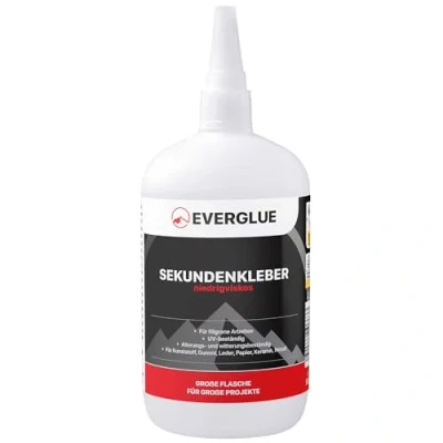 Abbildung von Everglue Sekundenkleber Niedrigviskoser Cyanacrylat 500g Dosierflasche