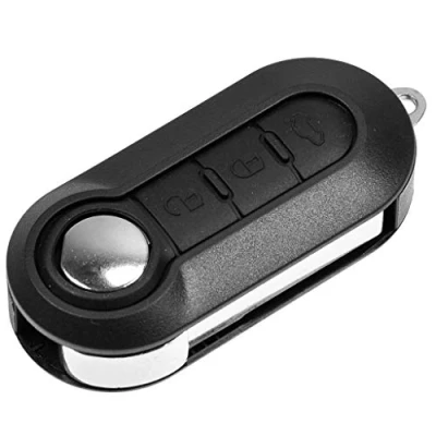 Abbildung von mt key Auto Klapp Schlüssel Ersatz Gehäuse 3 Tasten + Rohling VARTA CR2032 Knopfzelle, (3 V), für FIAT 500 Ducato Punto Peugeot Citroen Funk Fernbedienung