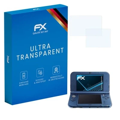 Abbildung von atFoliX Schutzfolie kompatibel mit Nintendo New 3DS XL 2015 Folie, ultraklare FX Displayschutzfolie (3er Set)