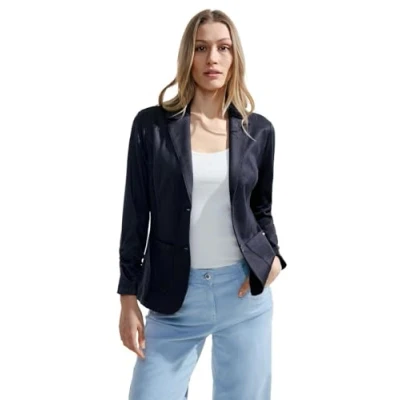 Abbildung von Cecil MIT Raffungen Blazer, Damen, Größe: Small, Blau