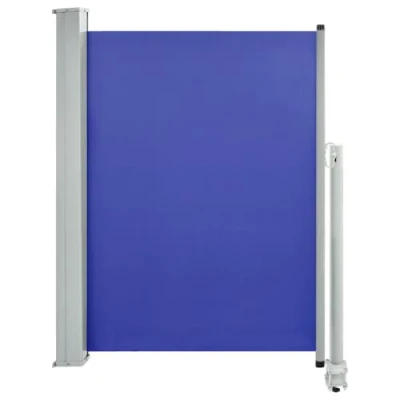 Abbildung von vidaXL Seitenmarkise Ausziehbar Sonnenschutz Sichtschutz Windschutz Seitenrollo Markise Seitenwandmarkise Balkon Garten Terrasse 100x300cm Blau