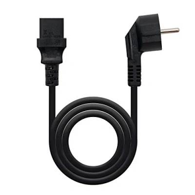 Abbildung von Nanocable 10.22.0110 Netzkabel für CPU, CEE7/M C13/H, 100% Kupfer AWG18, schwarz, 10.0 mts