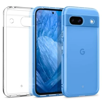 Abbildung von Caseology Capella für Google Pixel 8a Hülle [kristallklar] Fallschutz in Militärqualität, seitliche Griffmuster, Crystal Clear