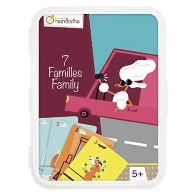 Abbildung von Avenue Mandarine CO101O Kartenspiel Happy Families, ideal für Kinder ab 5 Jahren, 42 Karten, 1 Pack