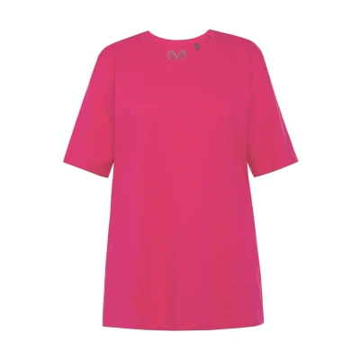 Abbildung von Ulla Popken, Damen, große Größen, Basic Shirt, Rundhals Magentapink 62 64