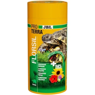 Abbildung von JBL Proterra FLORSIL 1 Liter Hauptfutter für Landschildkröten mit Blüten