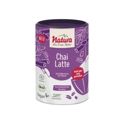 Abbildung von NATURA Bio Chai Latte Haferdrink Pulver aus fermentiertem Hafer 100% glutenfrei &amp; vegan Instant Haferpulver 250 g für ca. 2,5 Liter