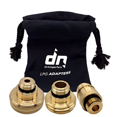 Abbildung von Gomet LPG GPL Autogas Tank Safefill Nachfülladapter Set M22 für alle Europa ACME DISH EURONOZZLE mit Tasche