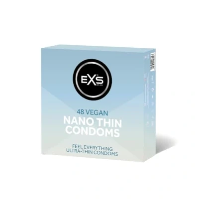 Abbildung von EXS Kondome Nano Thin superdünne mit der dünnsten Wandstärke Packung mit, 48 St., extra dünne für echtes Gefühl, samtige Oberfläche, perfekte Wärme Übertragung