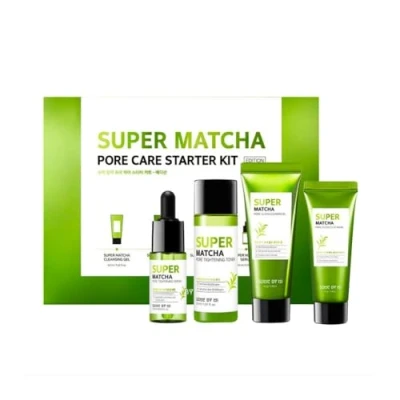 Abbildung von [SOMEBYMI] Super Matcha Pore Care Starter Kit Cleansing Gel 42ml, Clay Mask 42g, Toner 30ml, Serum 10ml Korean Cosmetics, K beauty, Daily Skincare