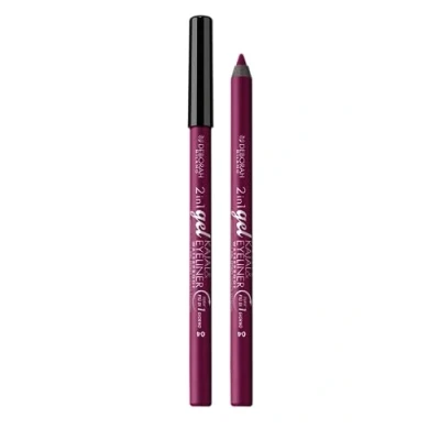 Abbildung von Deborah Milano Kajal 2 in 1 Eyeliner und Waterproof, 04 Aubergine, langanhaltend, wasserfest, ultra pigmentiert cremig, verleiht einen intensiven definierten Blick, 1,21 g