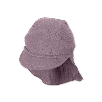 Abbildung von Sterntaler Unisex Kinder Schirmmütze Nackenschutz Uni Kindermütze, Lila, 47 EU