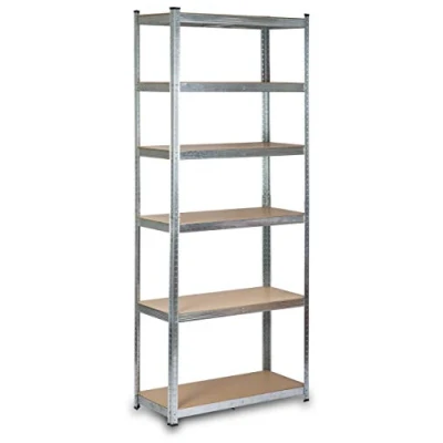 Abbildung von Humberg Lagerregal Regale Abstellraum Steckregal Werkstattregal Schwerlastregal 2in1 222 x 90 40 cm mit 6 Böden Maximale Belastung 600KG