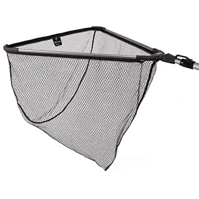 Abbildung von Fox Rage Warrior net 2m Stange Kescherkopf 50x50x45cm zum Spinnfischen, Raubfischkescher für Zander &amp; Barsche, Unterfangkescher, Fischkescher