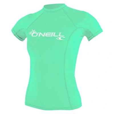Abbildung von O&#039;Neill Wetsuits Damen T Shirt WMS Basic Skins S/Rash Guard, Light Aqua, L, 3548 216 L