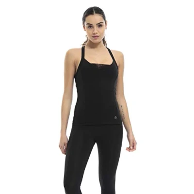 Abbildung von Shambhala Barcelona Damen Camiseta Sin Mangas Collina Tank/ärmelloses Sport T Shirt aus recyceltem Polyester, Schwarz, XL