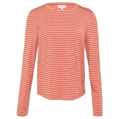 Abbildung von s.Oliver Langarmshirt, Damen, Größe: 32, Himbeere