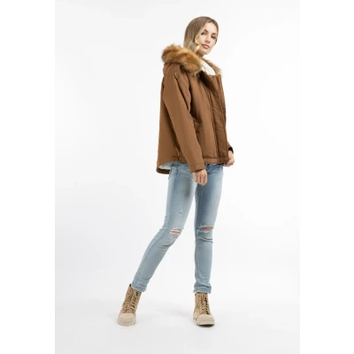 Abbildung von DREIMASTER Vintage Damen Winterjacke M / Sand Weiß 100% Baumwolle