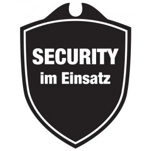 Abbildung von KLK Security im Einsatz Autoschild, Schwarz, One Size