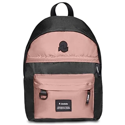 Abbildung von INVICTA AMERICAN Rucksack aus nachhaltigem Stoff, Praktisch &amp; Unisex, kompakt, mit Laptopfach bis 13&#039;&#039;, Büro, Reise, Arbeit, Studium, Backpack, Daypack, italienisches Design, schwarz/rosa