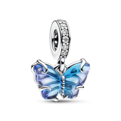 Abbildung von Pandora Murano Glass Dangle Charm, Damen, Größe: One Size, Sterling silver