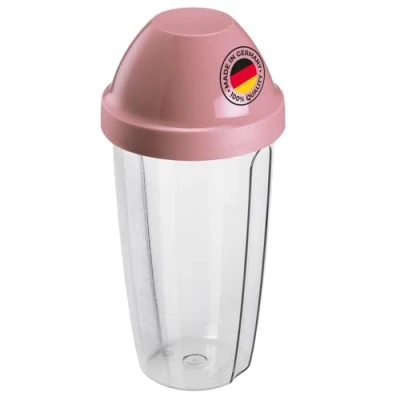 Abbildung von Westmark Mix und Schüttelbecher/Shaker mit herausnehmbarer Mixscheibe, Fassungsvermögen: 0,5 l, Höhe: 18,7 cm, Kunststoff, BPA frei, Maxi, Farbe: Klar/Rosa, 3090227P