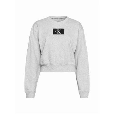 Abbildung von Calvin Klein L/S Sweatshirt Pullover Damen, Grau (Grey Heather), S
