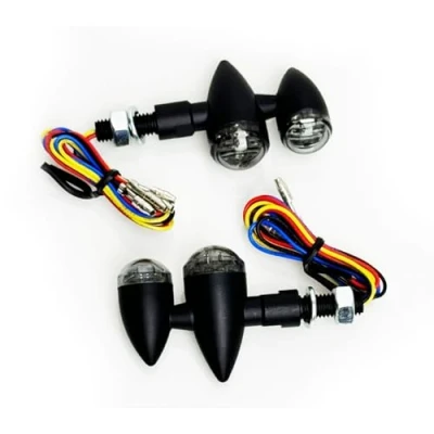 Abbildung von Universal Motorrad LED Blinker + Rückleuchten Set BULLET SMOKE mit E Prüfzeichen