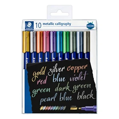 Abbildung von metallic calligraphy set 10 st