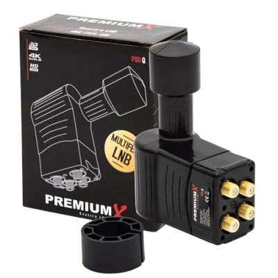 Abbildung von Premium X Rocket Quattro LNB PXR Q für SAT Multischalter 3 Grad Multifeed Slim HDTV LNC HD FULLHD 3D 4K UltraHD UHD Sky