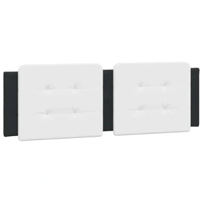 Abbildung von vidaXL Kissen für Kopfteil, Wandpolster Polsterpaneel Bettkopfteil, Rückenkissen Polsterkopfteil Wandkissen Schlafzimmer, Weiß Schwarz 160cm Kunstleder