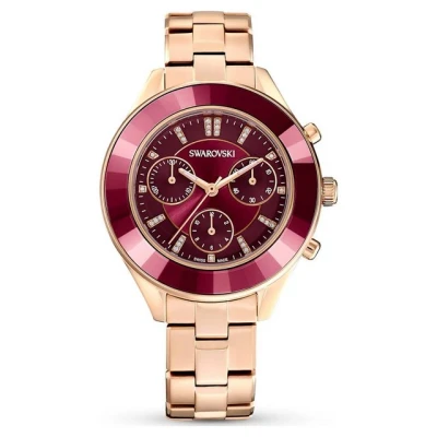 Abbildung von Swarovski Octea LUX Sport Shiny Chronograph, Damen, Größe: One Size, Red