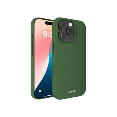 Abbildung von Mous Hülle für iPhone 16 Pro Max MagSafe Kompatibel Case Super Thin 2.0 Schlanke Design Handyhülle Waldgrün