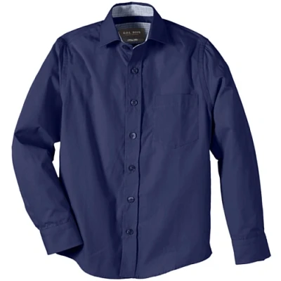 Abbildung von G.O.L. Jungen Hemd mit Haifischkragen, Slimfit, Einfarbig, Gr. 152, Blau (midnight blue)