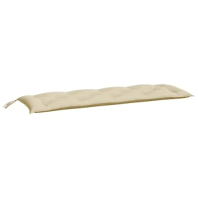 Abbildung von vidaXL Gartenbank Auflagen 2 STK., Auflage mit Hohlfasern, Sitzkissen Schnüren für Außen Innen, Bankauflage Bankkissen Bankpolster, Beige Oxford Gewebe
