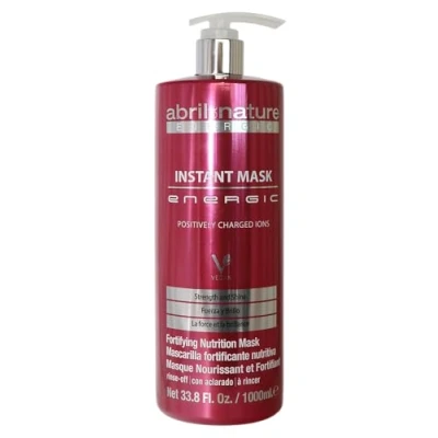 Abbildung von abril et nature Energic Haarmaske Glättet und spendet Feuchtigkeit mit positiven Ionen Beseitigt statische Aufladung Frizz Stellt Vitalität Glanz wieder her 1000 ml