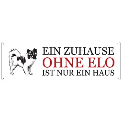 Abbildung von Interluxe METALLSCHILD Blechschild Hund EIN ZUHAUSE OHNE ELO Dekoschild Geschenk