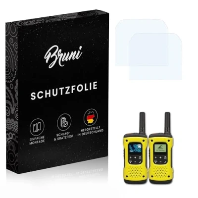 Abbildung von Bruni Schutzfolie kompatibel mit Motorola Talkabout T92 H2O Folie, glasklare Displayschutzfolie (2er Set)