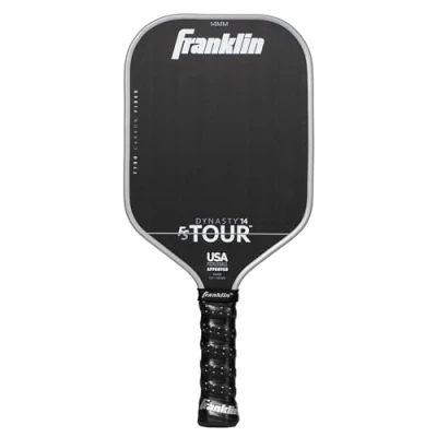 Abbildung von Franklin Sport Pro Pickleball Paddel FS Tour Series Kohlefaser Offizielle USA (USAPA) zugelassene Dynasty Spieler 14 mm Polymerkern Grau