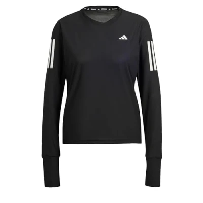 Abbildung von adidas Damen Own The Run Long Cuff Sleeve Tee T Shirt, Black, M