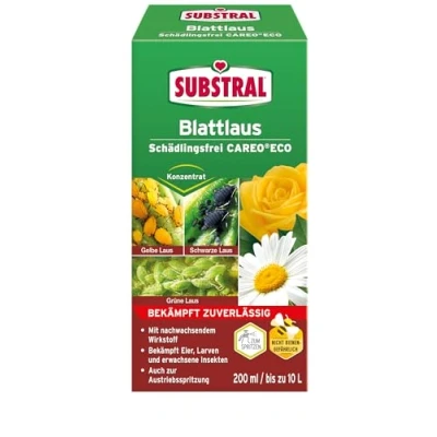 Abbildung von Substral Blattlaus Schädlingsfrei Careo Eco, 200ml, gegen Blattlaus, Spinnmilbe, Weiße Fliege, Gallmilbe und Schildlaus, bekämpft auch Eier &amp; Larven, Grün
