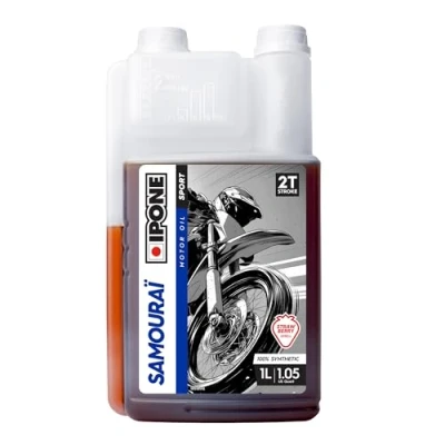 Abbildung von IPONE Samourai Racing Erdbeere Motoröl ZT Motorrad Vollsynthetisch mit Ester Hochleistungs Schmierstoff 1 Liter Dosierkanister