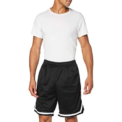 Abbildung von Build Your Brand Mens BY047 Two tone Mesh Shorts, blk/blk/wht, XL