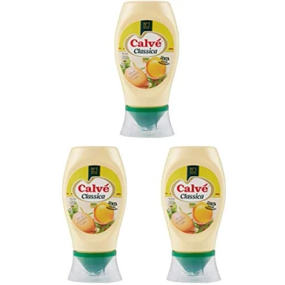 Abbildung von 9x Calvé Mayonnaise Squeeze Fritessoße Soße Sauce 250ml mit Eiern aus Nährboden