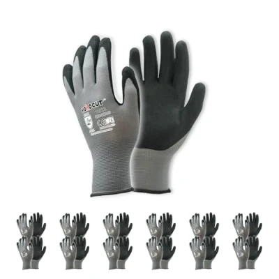 Abbildung von YOKOCUT Arbeitshandschuhe für Mechaniker, Elektriker, Montagehandschuhe, Werkstatt, gartenhandschuhe, kfz, mit Rutschfeste &amp; Touchscreen Funktion, 12 Paar Nitril Handschuhe Herren (Größe 11/XXL)