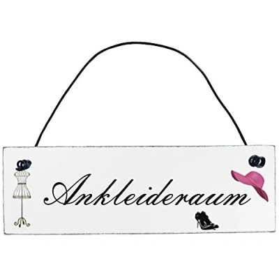 Abbildung von Shabby Chic Vintage Schild Ankleideraum Dekoschild Türschild