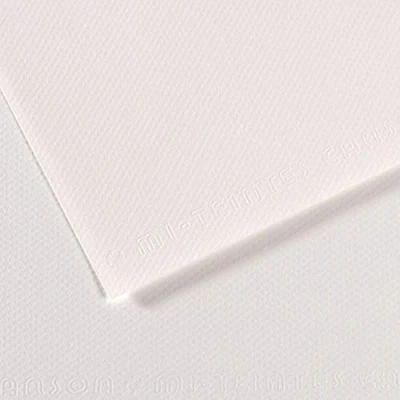 Abbildung von Canson Mi Teintes Papel de Color Pulpa Teñida, 160 g/m2, Blanco (White 335), 7x42, Pack 10