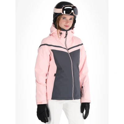 Abbildung von Dare2b Flurry Damen Skijacke (Größe: 3XL/46, Grau,rosa)