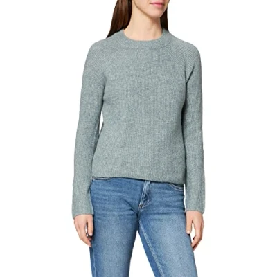Abbildung von PIECES Damen Pcellen Ls O Neck Knit Noos Bc, Trooper, XS