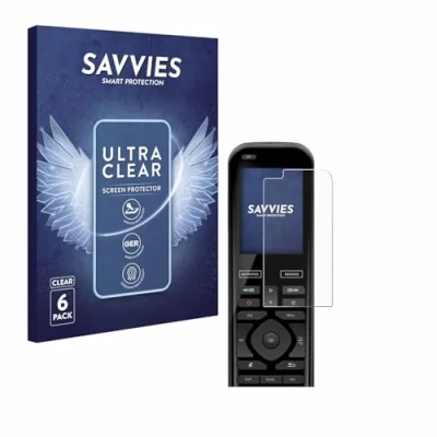 Abbildung von Savvies 6 Stück Schutzfolie für Logitech Harmony 950 Displayschutz Folie Ultra Transparent